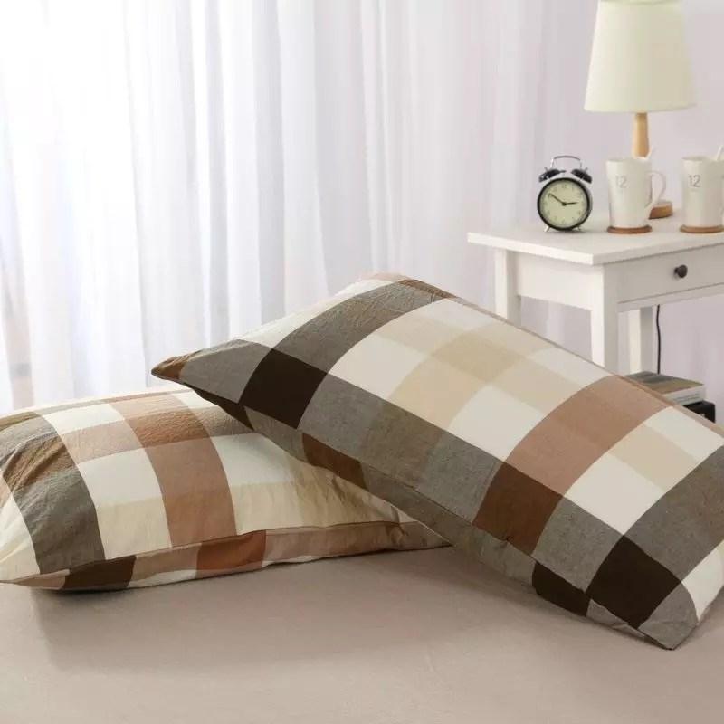 Bông Giặt Nước 100% Cotton Vỏ Gối 40X60/43X63/30X50/35X50 Dạng Bì Thư 100% Cotton bộ Ruột Gối Một Cặp 2