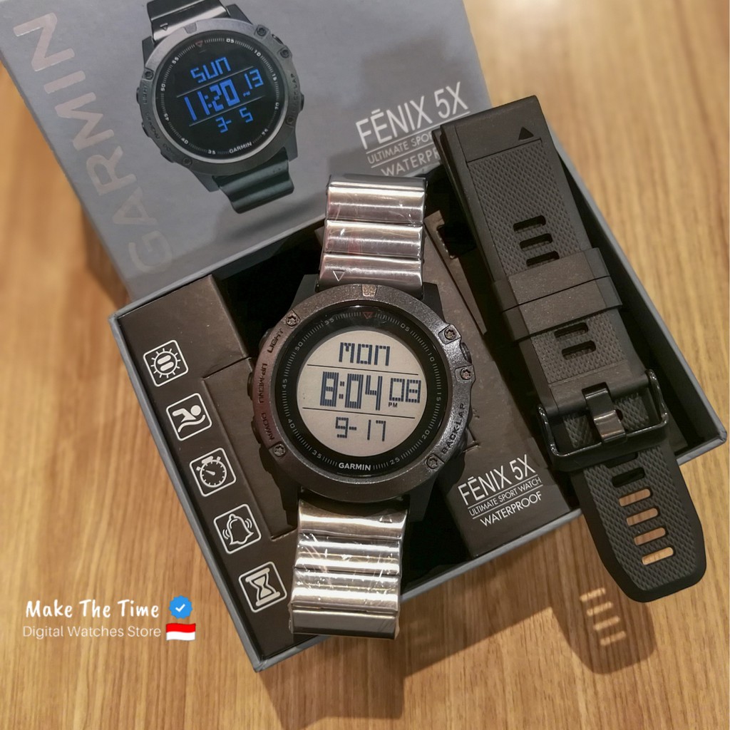 Harga Jam Garmin Fenix 5x Garmin Fenix 5X 010-01989-64 Plus