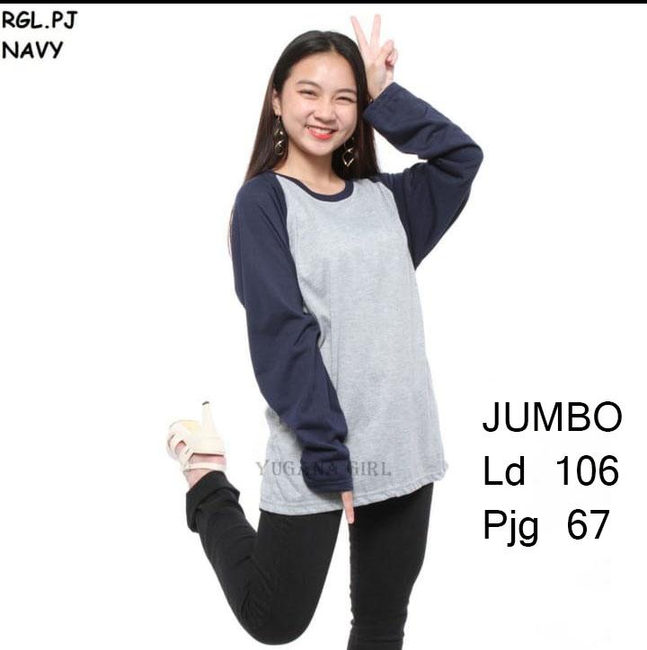 Myco Atasan wanita | Kaos Jumbo wanita | Kaos Raglan | Kaos lengan panjang | Raglan polos | Jumbo XXL