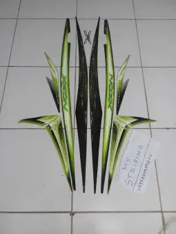 Stiker Xeon 2010 Hitam Hijau Membeli Jualan Online Knalpot
