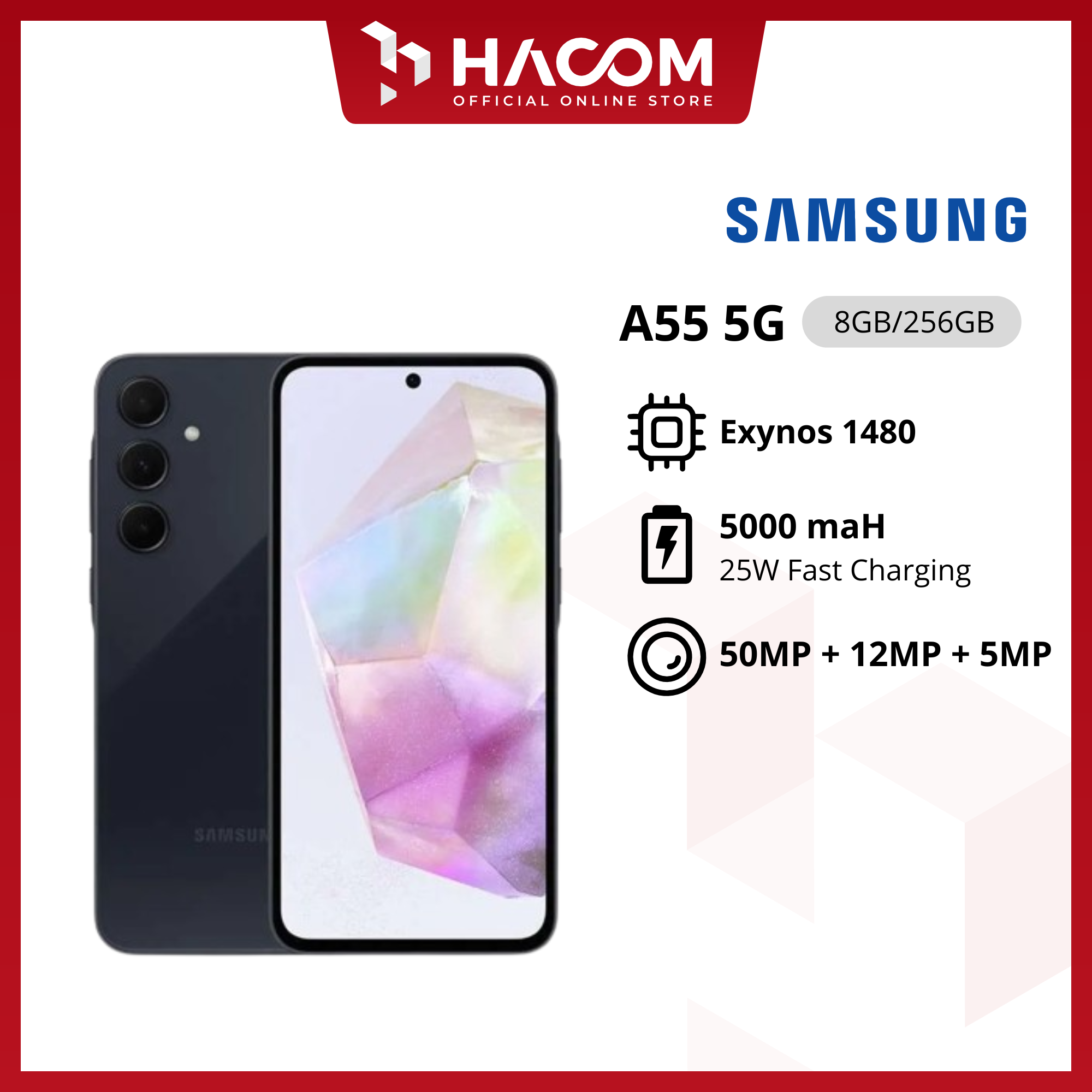 Samsung Galaxy A55 5G 12/256GB Garansi Resmi | Lazada Indonesia