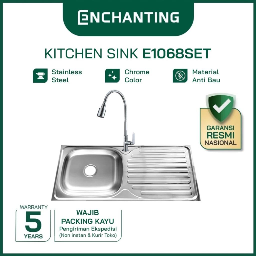 SET Kitchen Sink Bak Cuci Piring Europe Enchanting E1068SET