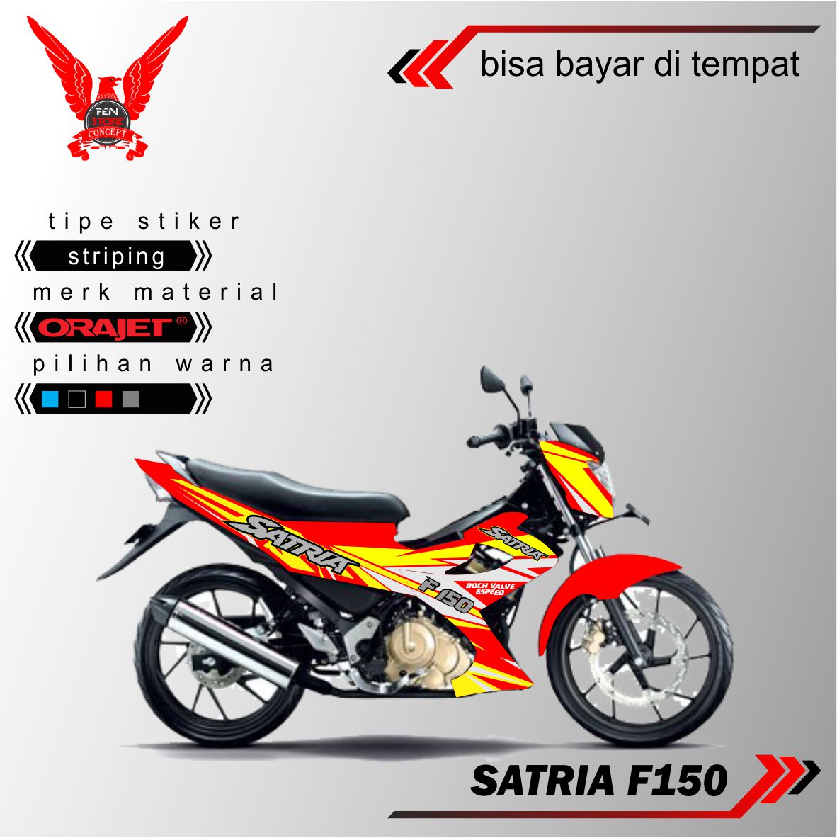 Fenstore Decal Sticker Aksesoris Motor Stiker Striping Decal Full Body Satria FU Pola Garis 03 Keren Fenstore Sticker Lazada Indonesia