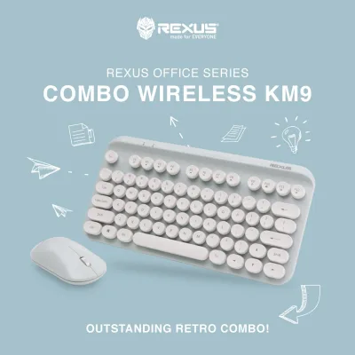 Rexus Keyboard Mouse Wireless KM9 Combo