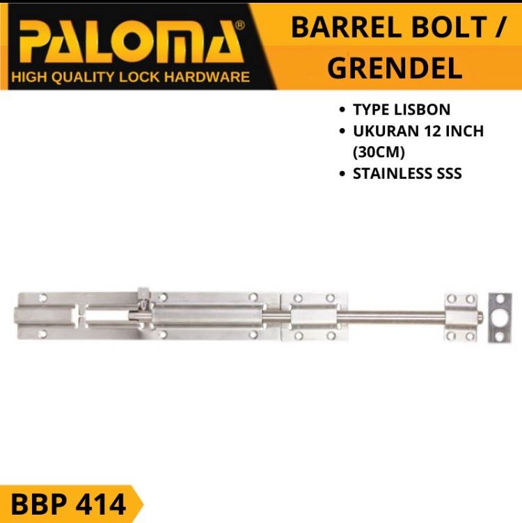 Grendel Slot Kunci Barrel Bolt Paloma BBP 414 Ukuran 12\ Grendel Slot Kunci Barrel Bolt Paloma BBP 414 Ukuran 12\