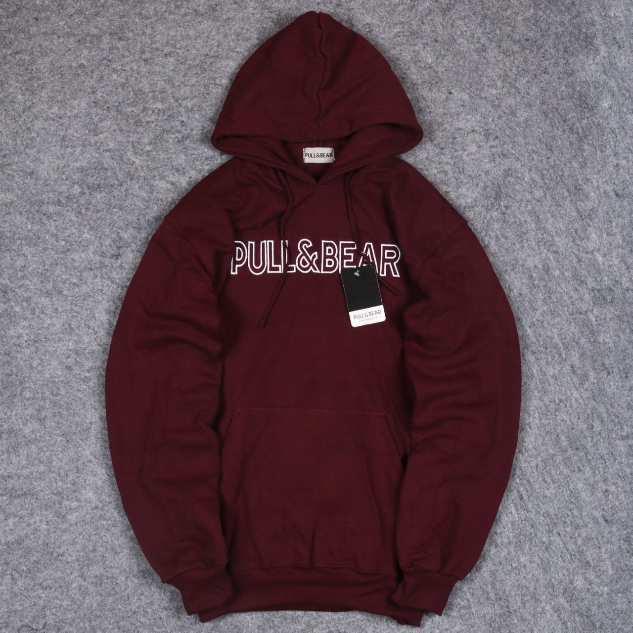 pull and bear maroon hoodie