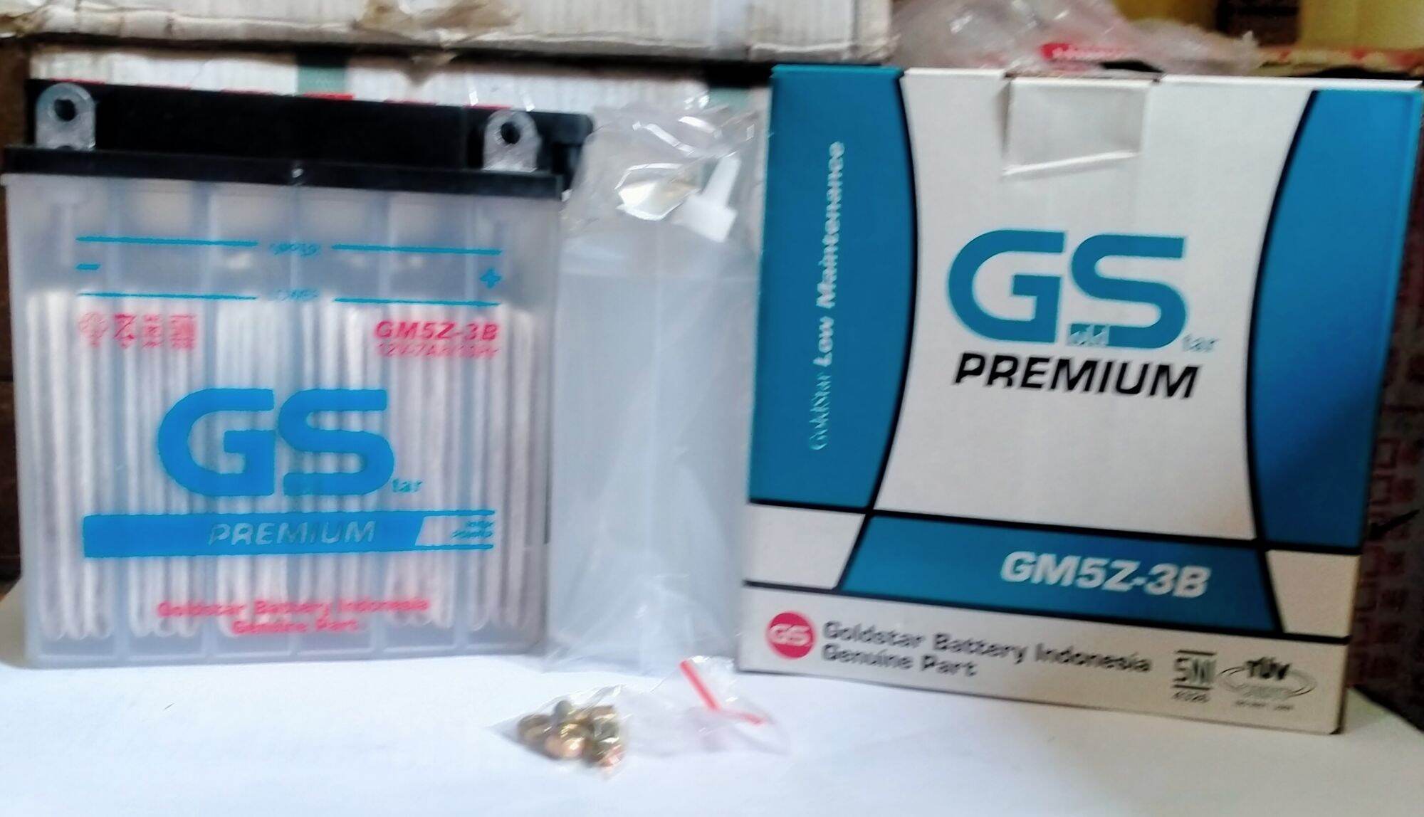 Aki basah GS GOLD STAR GM5Z-3B PREMIUM KIT aki motor bebek Supra x
