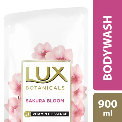 Lux Botanicals Sabun Mandi Cair Sakura Bloom 900Ml - Brigthening Body Wash, Sabun Pencerah, Sabun Mandi Refill