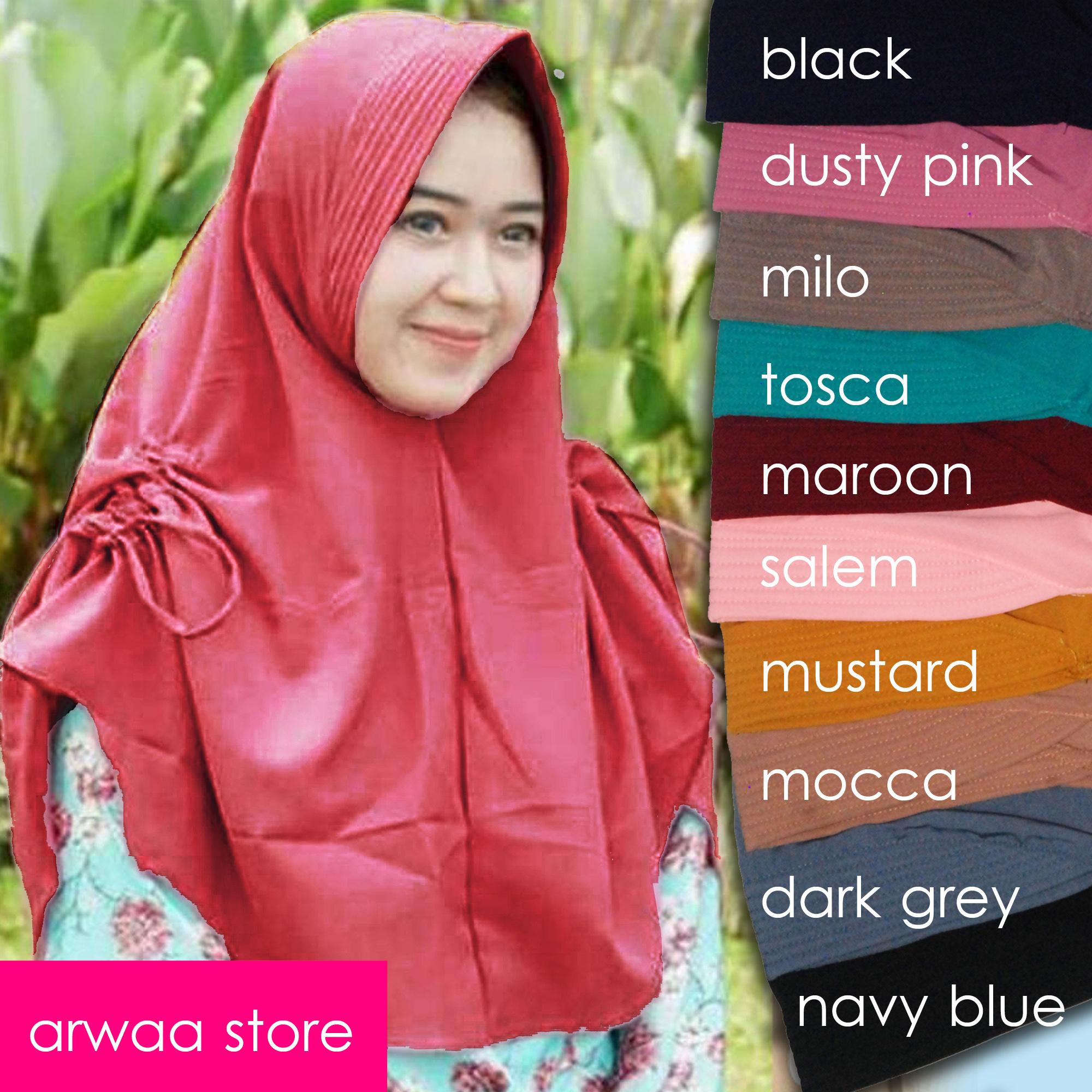 arwaa store - SERUT KANAN KIRI Jilbab Hijab Kerudung Khimar Instan Syar’i Pet Antem SERUT SAMPING Syari Bahan Wolfis Adem Murah Nyaman Terlaris