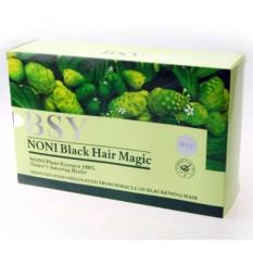 (1 BOX) BPOM BSY NONI Shampoo Black Hair Magic Hitam Shampo Sampo Mengkudu Semir Cat Rambut