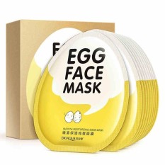 1 BOX Masker Wajah Bioaqua Masker Pemutih Wajah Egg Face Mask Sheet Mask 10 lembar
