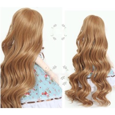 1 Piece 15 Cm X 100 Cm Rambut Coklat Rambut Pirang Warna Alami Kopi Keriting Cokelat Rambut Wig DIY 1/3 1/4 1/6 BJD SD Boneka
