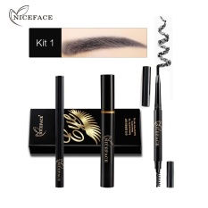 1 Set Eye Makeup Kombinasi Eyeliner Maskara Alis Pensil Hitam Tahan Air-Intl