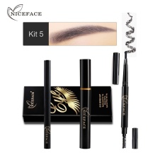1 Set Eye Makeup Kombinasi Eyeliner Maskara Alis Pensil Hitam Tahan Air-Intl