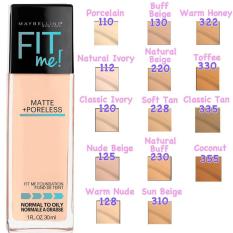 100% ORIGINAL MAYBELLINE Fit Me Matte Poreless Foundation
