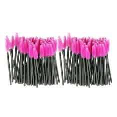 100 Pcs/lot Kuas Make Up Di Merah Muda Sintetis Serat Was The Off Sekali Pakai IDEP Sikat maskara Aplikator Wand Sikat