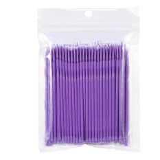 TMISHION 100 Pcs/bag Lady Tahan Lama Sekali Pakai Extension Mascara Sikat Lem Bulu Mata Cleaning Stick (Ungu)-Intl