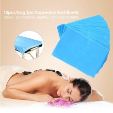 10pcs/bag Spa Disposable Bed Sheets Salon Massage Bed Cover Non-Woven Waterproof Anti-oil 69in X 31.5in Hospital - intl