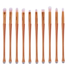 10 Pcs/set Mermaid Seri Mata Riasan Kuas Foundation Eyeshadow Alat Kecantikan-Internasional