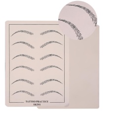 10 Pcs/set Latihan Permanen Makeup Microblading Alis Pelatihan Silikon Kulit Palsu-Intl