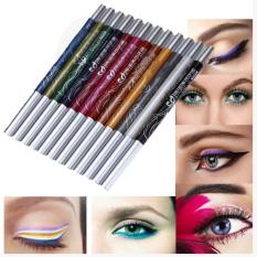 12 Warna Alis Berkilau Shadow Pensil EyeLiner Pensil Pulpen Riasan Kosmetik Set Perlengkapan-Internasional