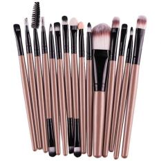 15 Pcs/sets Eye Shadow Foundation Alis Bibir Makeup Brushes Tool Emas-Intl