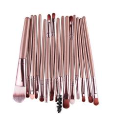 15 Pcs/sets Eye Shadow Foundation Alis Kuas Bibir Makeup Alat Sikat Emas-Intl