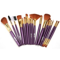 19 Pcs Brushes Set Powder Foundation Pewarna Bibir Kuas Bibir Kit