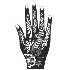 1Pcs India Henna Temporary Tattoo Stencils For Hand Leg Arm Feet Body Art Decal NO.S117R