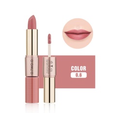 2 In 1 Matte Lipstik Lipgloss Panjang Tahan Lama Pelembab Bibir Balm Makeup Kosmetik (#6)-Intl
