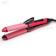 2 In1 Jual Panas JD-1055 Baru Sebuah Merah Muda Mini Pelurus Rambut Irons Pelurus Rambut-Internasional