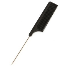 20CM Hairdressers/Barbers Black Plastic Metal Pin Tail Comb Hair F or Girl - intl