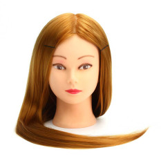 66.04 Cm 30% Rambut Manusia Asli Pelatihan Praktek Lama Pemangkasan Manekin Kepala Salon Tata Rias Penataan Rambut With Catok & #45; Internasional