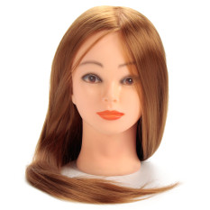 30% Rambut Manusia Asli 60.96 Cm Kepala Manekin For Pelatihan Penata Rambut Kepala With Rambut Emas Meja Rias untuk Dijual