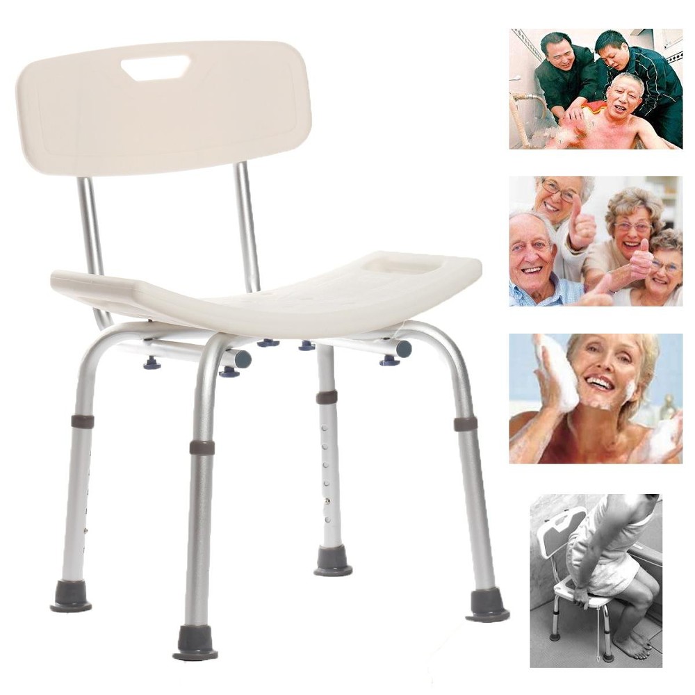 300 Lb. Medis Lansia Bath Tub Shower Kursi Kursi Bangku Stool dengan Back Support-Intl