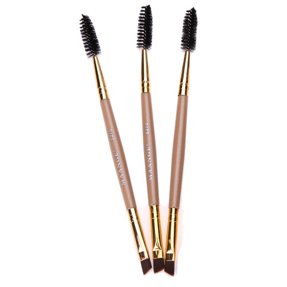 3 Pcs Double Kepala Alis Sikat Sisir Eyeshadow Bubuk Eyeliner Riasan Sikat 3 Pcs Double Kepala Alis Sikat Sisir Eyeshadow Bubuk Eyeliner Riasan Sikat