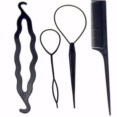 4X Set Plastic Magic Topsy Tail Hair Braid Ponytail Styling Maker Clip Tools - intl