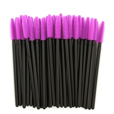 50 Pcs Bedak Bulu Mata Brushes Wands Aplikator Makeup Brush Kit Ungu-Intl