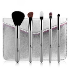 5 Pcs Portable Pensil Alis Mata Kosmetik Makeup Brush Set Kit + Pouch Bag-Intl