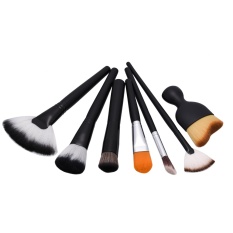 7 Makeup Brushes, Alat Make Up, foundation Brush, Kombinasi Fan Brush, Sikat Bedak Longgar, Kepala Miring Sikat-Intl