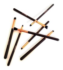 (7pc, Rose Gold/Brown) - Make Up Brushes Eye Set - Eyeshadow Eyeliner Blending Crease Kit - Best Choice 7 Piece Essentials - Pencil, Shader, Tapered, Definer - Vegan Synthetic Bristles That Last Longer, Apply Better Makeup & Make You Look Flawless! - intl