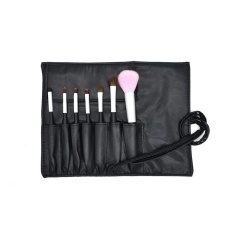 7 Pcs Profesional Rambut Kuda Kosmetik Foundation Makeup Brushes untuk Pemula Hz0012 (hitam)-Intl