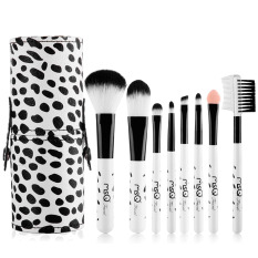 8 Pcs Makeup Kosmetik Sikat Serat Buatan Blush Brow Powder Foundation Eye Shadow Alis Bibir Alis Mata Kit dengan PU Case