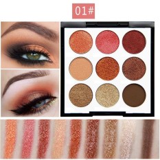 9 ColorPearl Glitter Eye Shadow Powder Palette Matt Eyeshadow Cosmetic Makeupp - intl