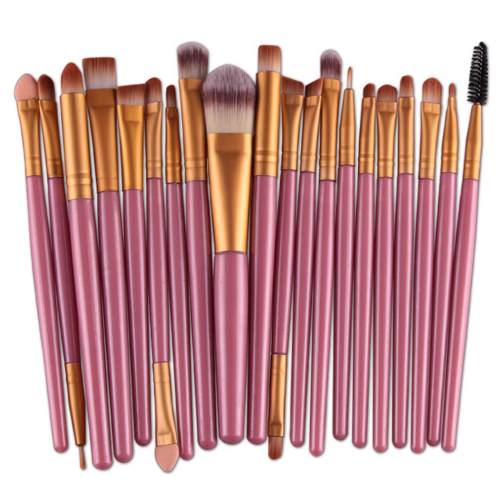 Ai Home 20 Pcs Make Up Brush Set Alat Make Up Kuas Makeup Toiletry Kit (Pink + Emas) -Intl Ai Home 20 Pcs Make Up Brush Set Alat Make Up Kuas Makeup Toiletry Kit (Pink + Emas) -Intl