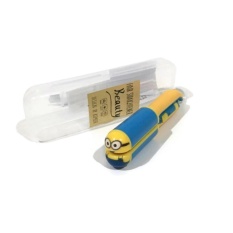 AIUEO Kemier Karakter ANIMAL minions Beauty 2 in 1 Catok Mini Rambut Lurus Curly - Kuning