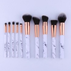 Amart 10 Pcs/set Profesional Makeup Brushes Marbling Handle Eye Shadow Alis Lip Eye Make