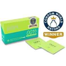 Aoni Kondom Latex Tertipis di Dunia (Extra Smooth 001) - 12 Pcs Box (World's Thinnest Latex Condom)