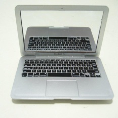 Arctic Land Beauty Ready Stock MacBook Air Style Makeup Mirror Mini Apple Notebook Cute Portable 2 Warna-Intl