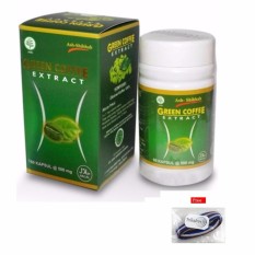 Ash-Shihhah Green Coffee Extract / Pelangsing Tubuh Alami 60 Kapsul - 1pcs + Free Ikat Rambut Polkadope - 1 Pcs